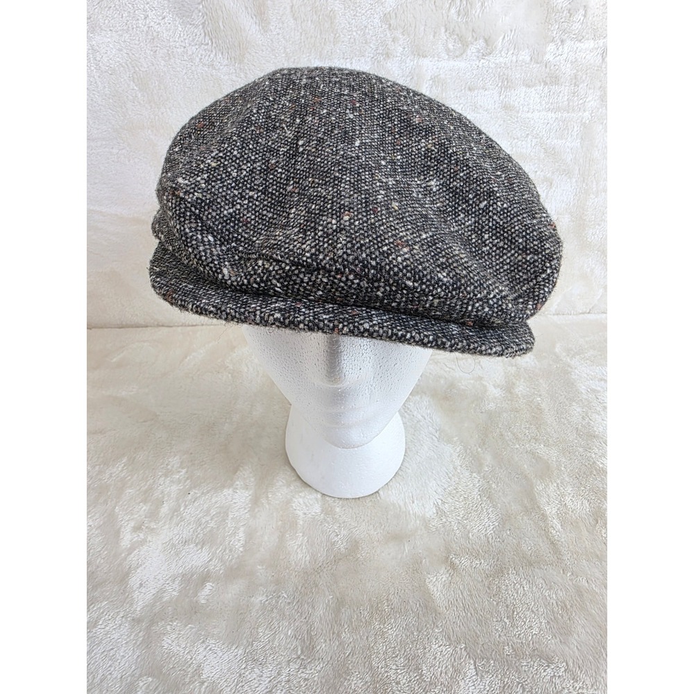 Dockers Mens Newsboy Cap Wool Blend Tweed Flat Cap Grey Brown L/XL WPL 13207
